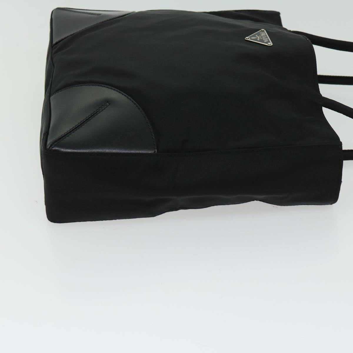 PRADA Hand Bag Nylon Black Auth 66842