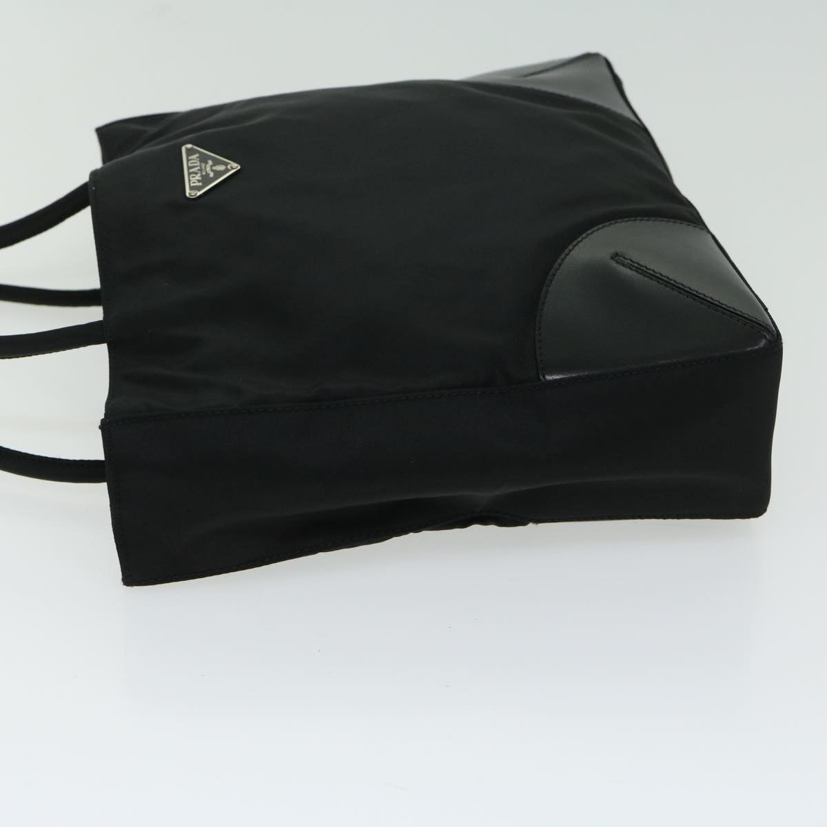 PRADA Hand Bag Nylon Black Auth 66842