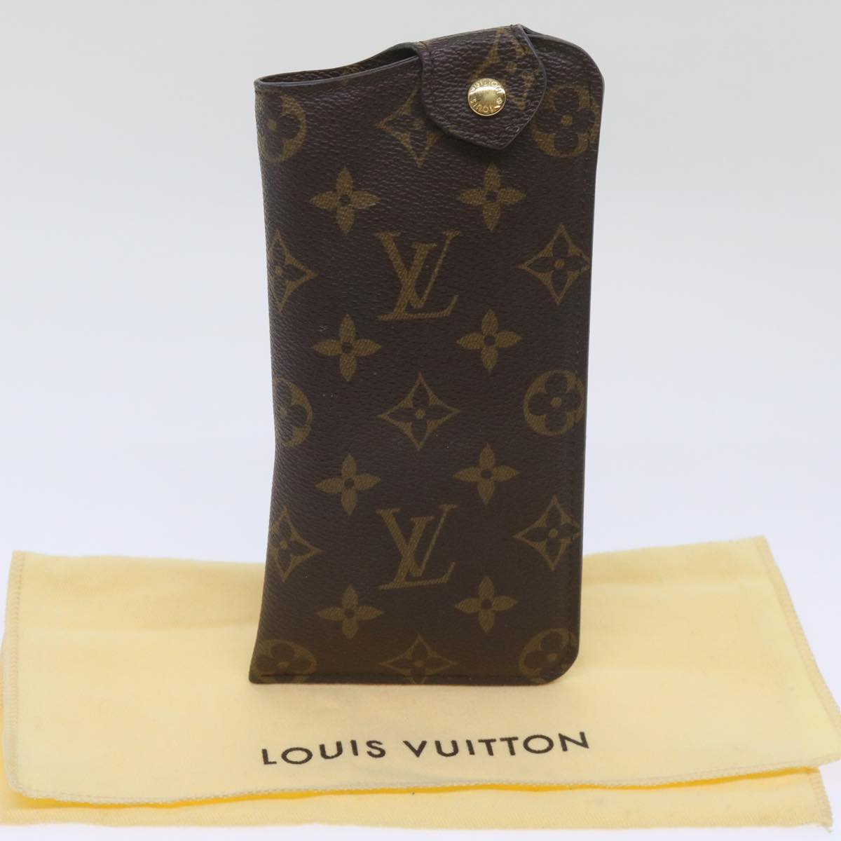 LOUIS VUITTON Monogram Etui Lunette MM Glasses Case M66544 LV Auth 66847