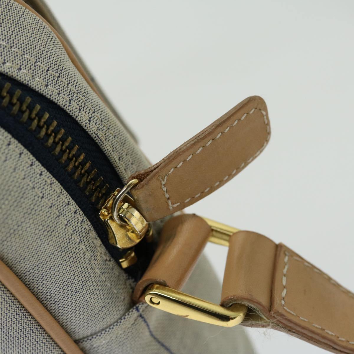 BURBERRY Shoulder Bag Canvas Blue Auth 66848