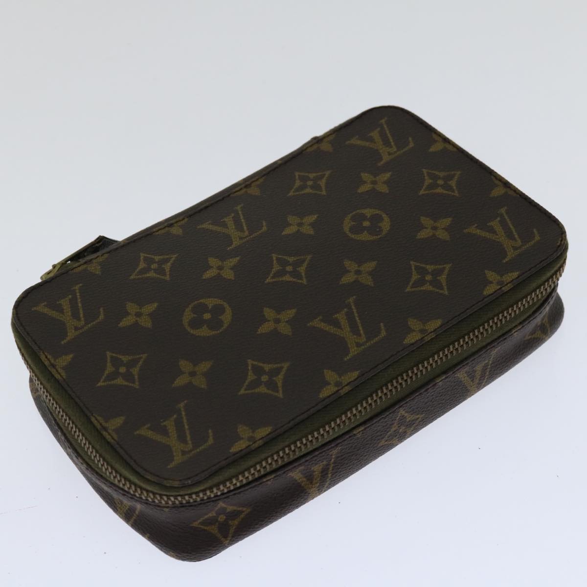 LOUIS VUITTON Monogram Poche Monte Carlo Jewelry Box M47352 LV Auth 66857