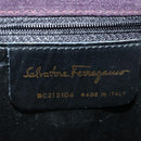 Salvatore Ferragamo Handtas Suède 2-weg Paars Auth 66859-12