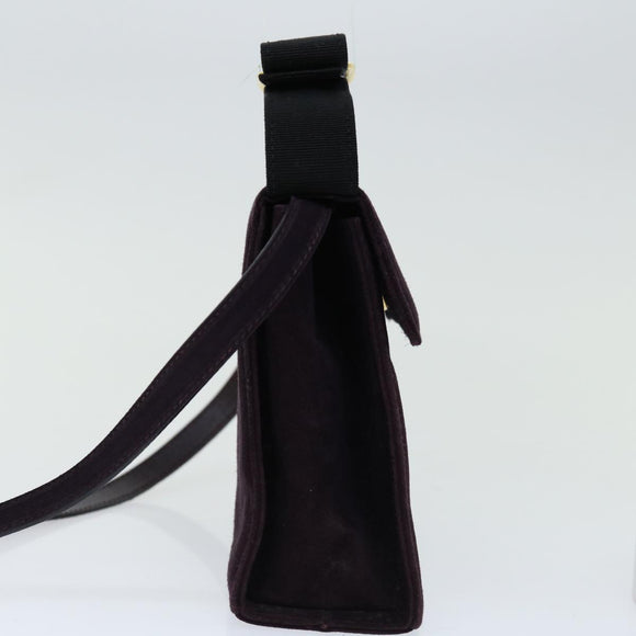 Salvatore Ferragamo Handtas Suède 2-weg Paars Auth 66859