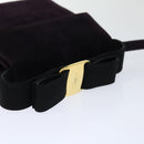 Salvatore Ferragamo Handtas Suède 2-weg Paars Auth 66859-6