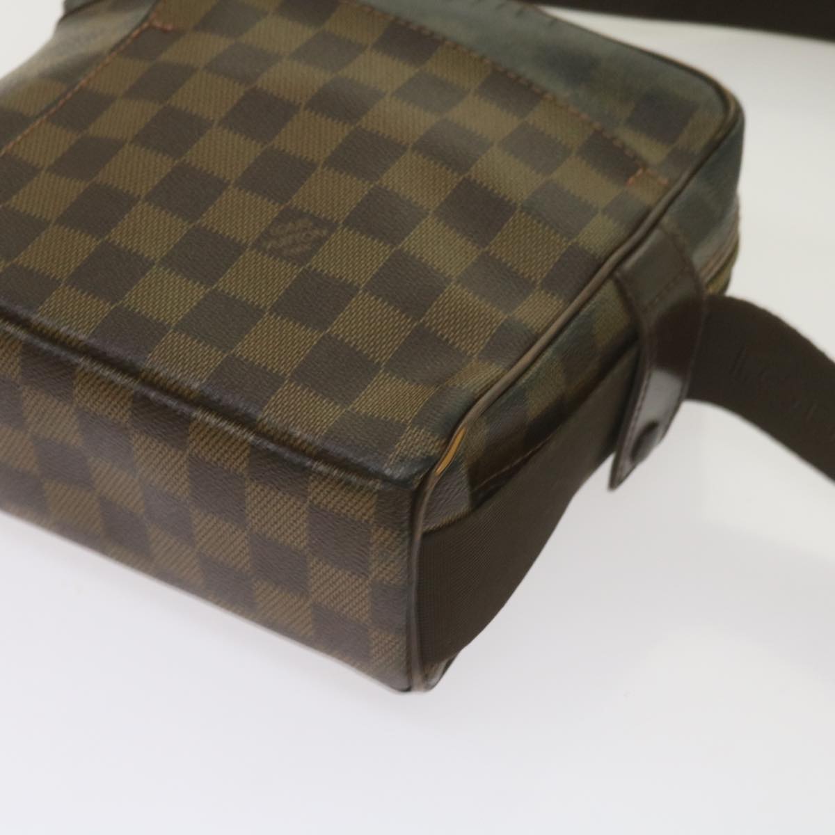 LOUIS VUITTON Damier Ebene Olaf PM Shoulder Bag N41442 LV Auth 66866