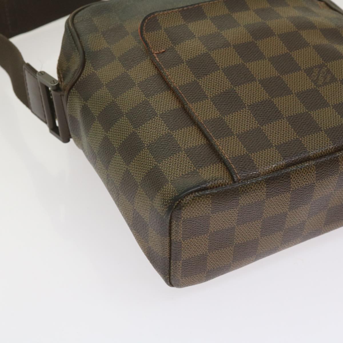 LOUIS VUITTON Damier Ebene Olaf PM Shoulder Bag N41442 LV Auth 66866