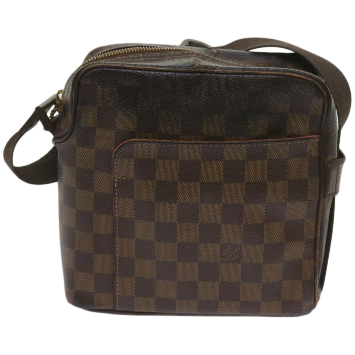 LOUIS VUITTON Damier Ebene Olaf PM Shoulder Bag N41442 LV Auth 66866