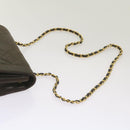 CHANEL Diana Matelasse Chain Shoulder Bag Leather Black CC Auth 66875-14