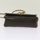 CHANEL Diana Matelasse Chain Shoulder Bag Leather Black CC Auth 66875-6