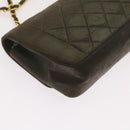 CHANEL Diana Matelasse Chain Shoulder Bag Leather Black CC Auth 66875-18