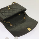 CHANEL Diana Matelasse Chain Shoulder Bag Leather Black CC Auth 66875-9