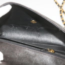 CHANEL Diana Matelasse Chain Shoulder Bag Leather Black CC Auth 66875-10