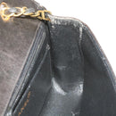 CHANEL Diana Matelasse Chain Shoulder Bag Leather Black CC Auth 66875-22