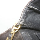 CHANEL Diana Matelasse Chain Shoulder Bag Leather Black CC Auth 66875-11