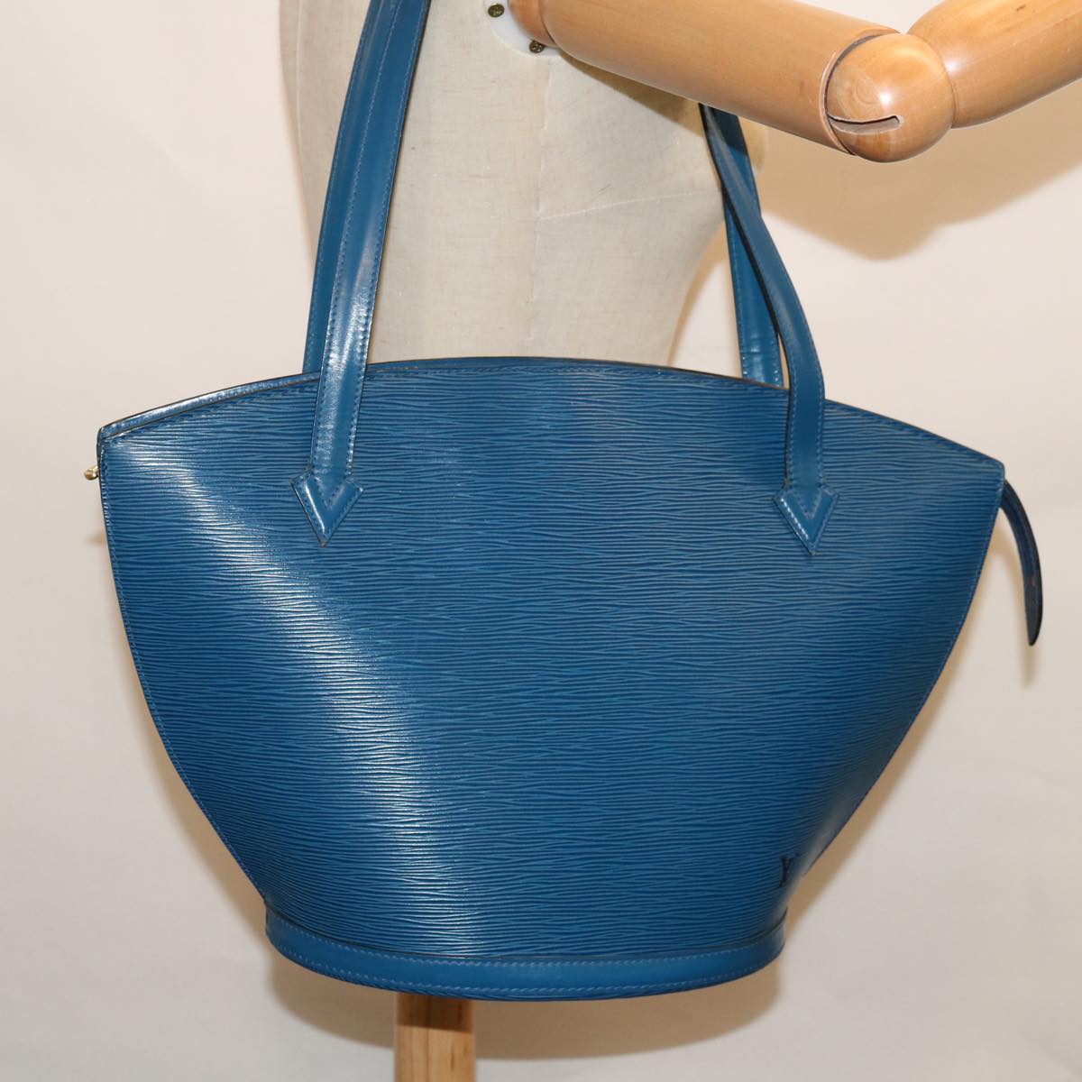 LOUIS VUITTON Epi Saint Jacques Shopping Shoulder Bag Blue M52275 Auth 66895