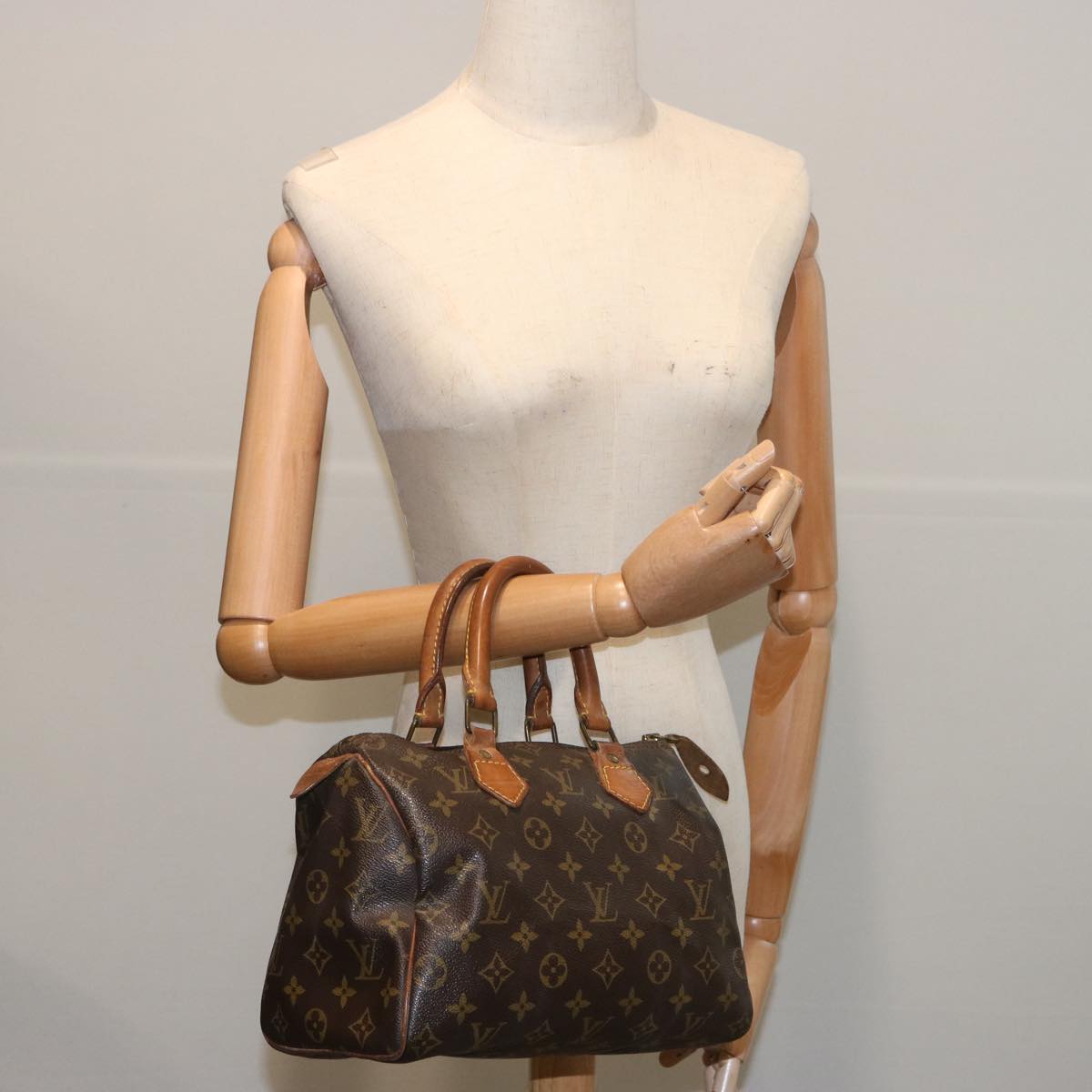 LOUIS VUITTON Monogram Speedy 25 Hand Bag M41528 LV Auth 66906