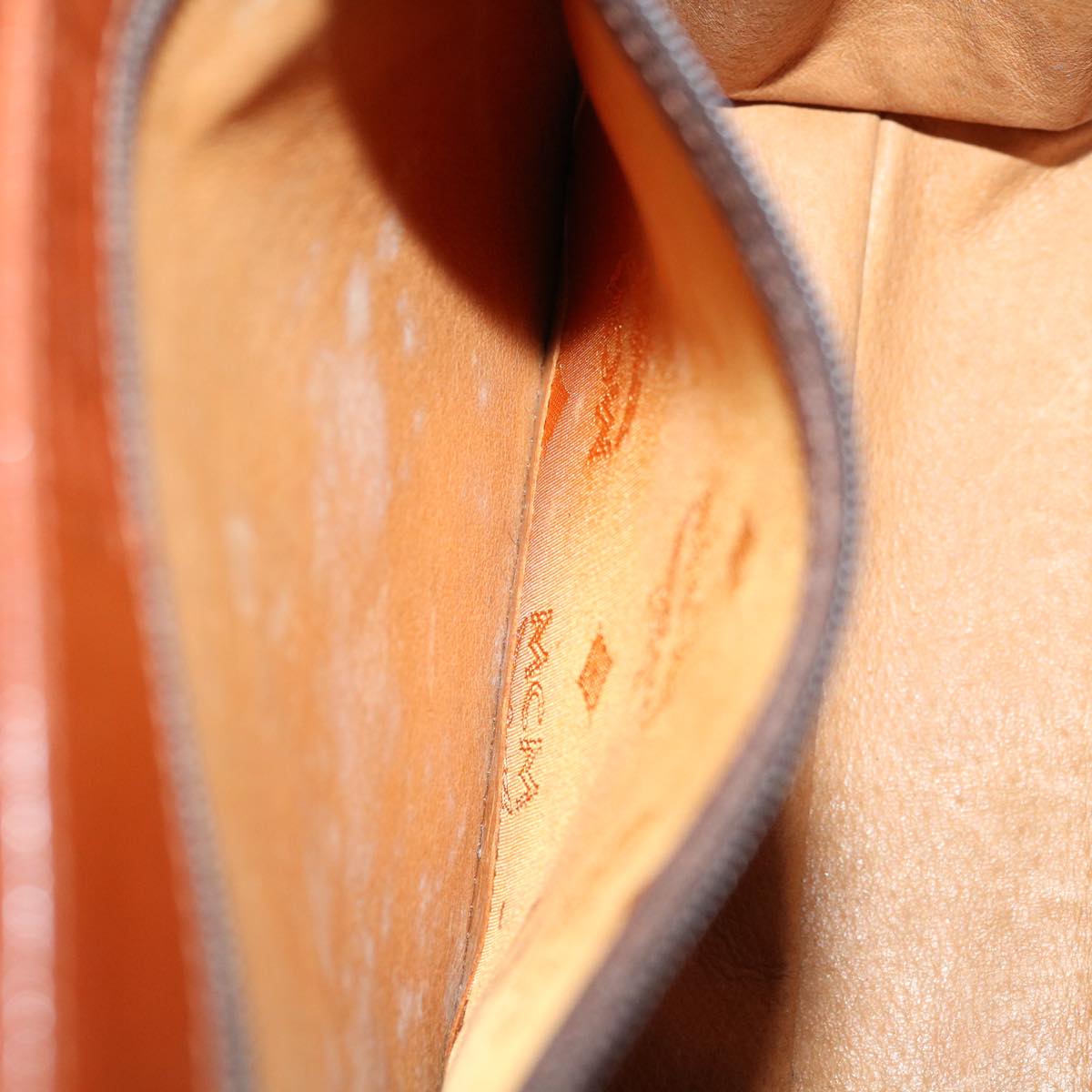 MCM Vicetos Logogram Hand Bag PVC Leather Brown Auth 66916