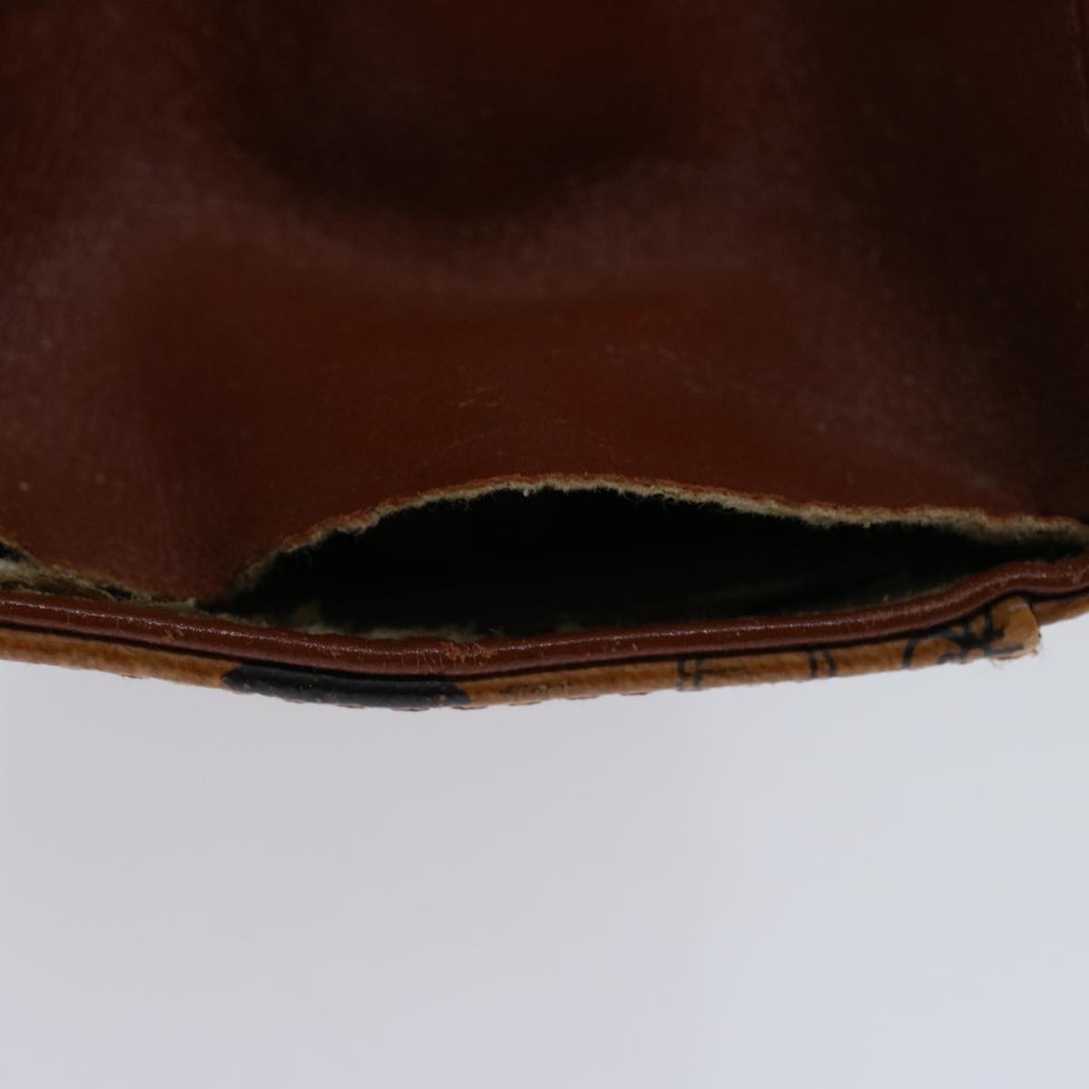MCM Vicetos Logogram Hand Bag PVC Leather Brown Auth 66916
