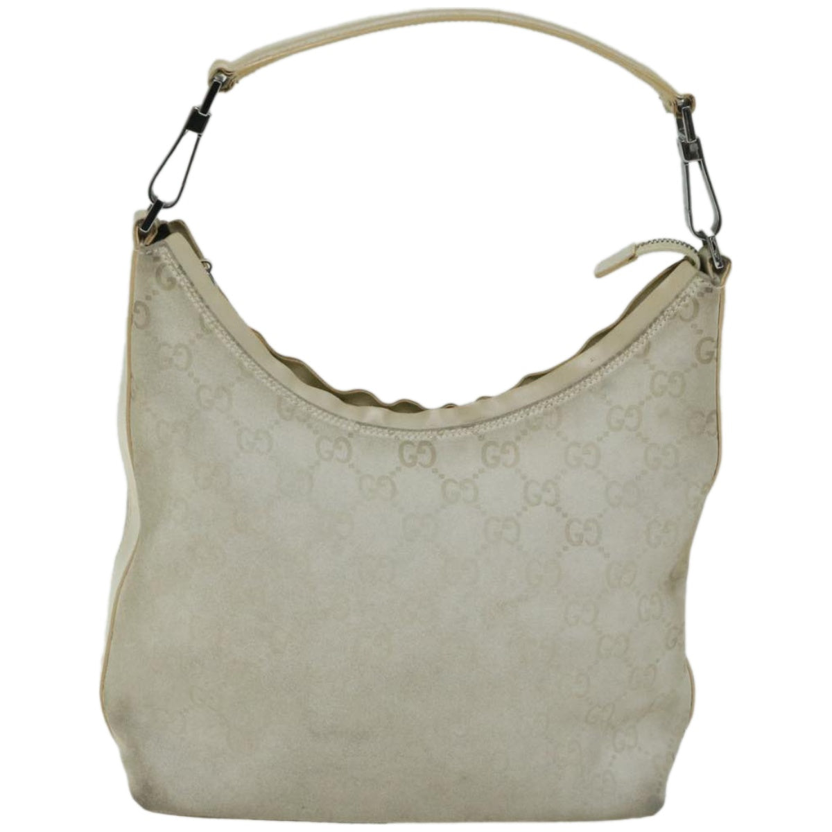 GUCCI GG Canvas Shoulder Bag Ivory 000 0602 Auth 66926