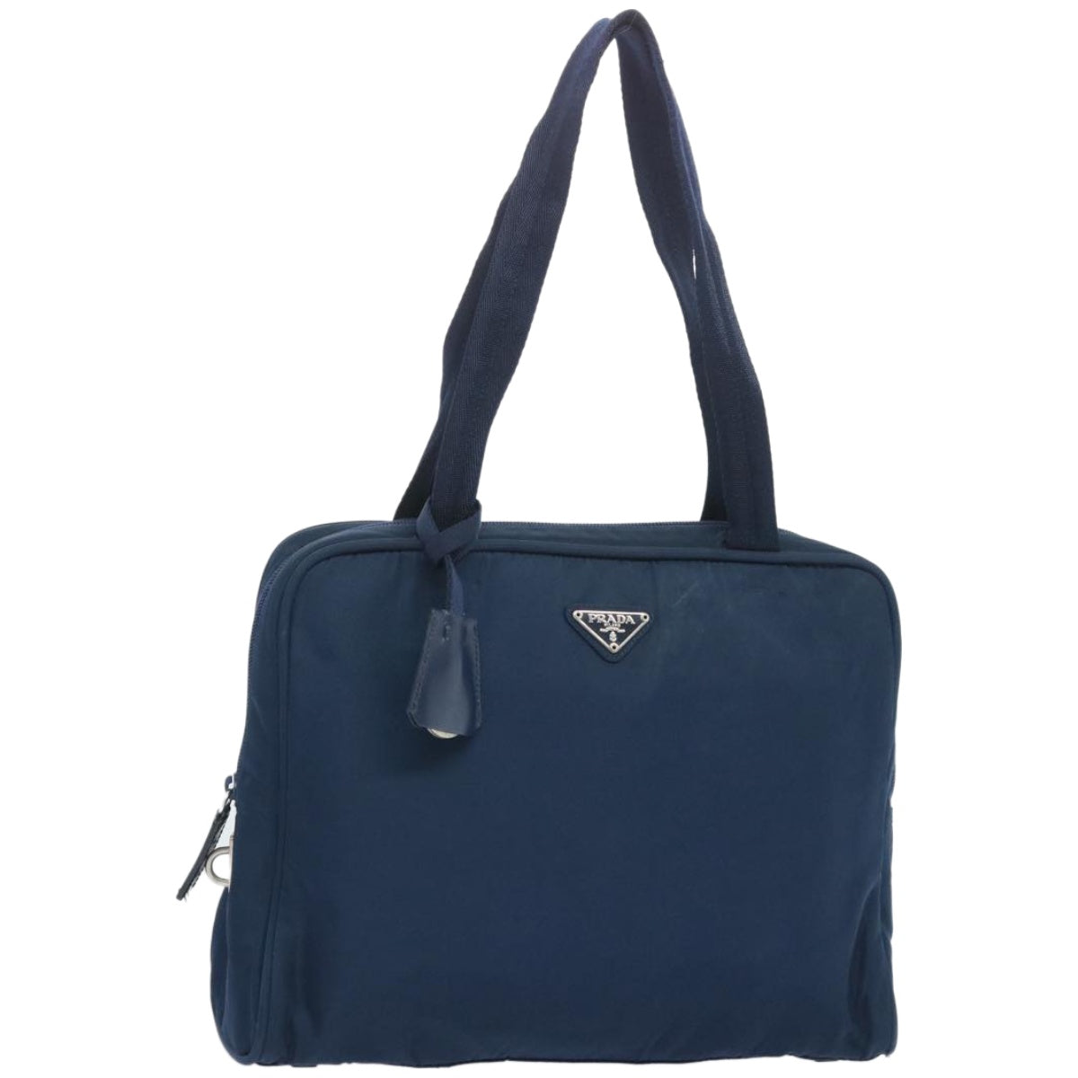 PRADA Hand Bag Nylon Navy Auth 66938