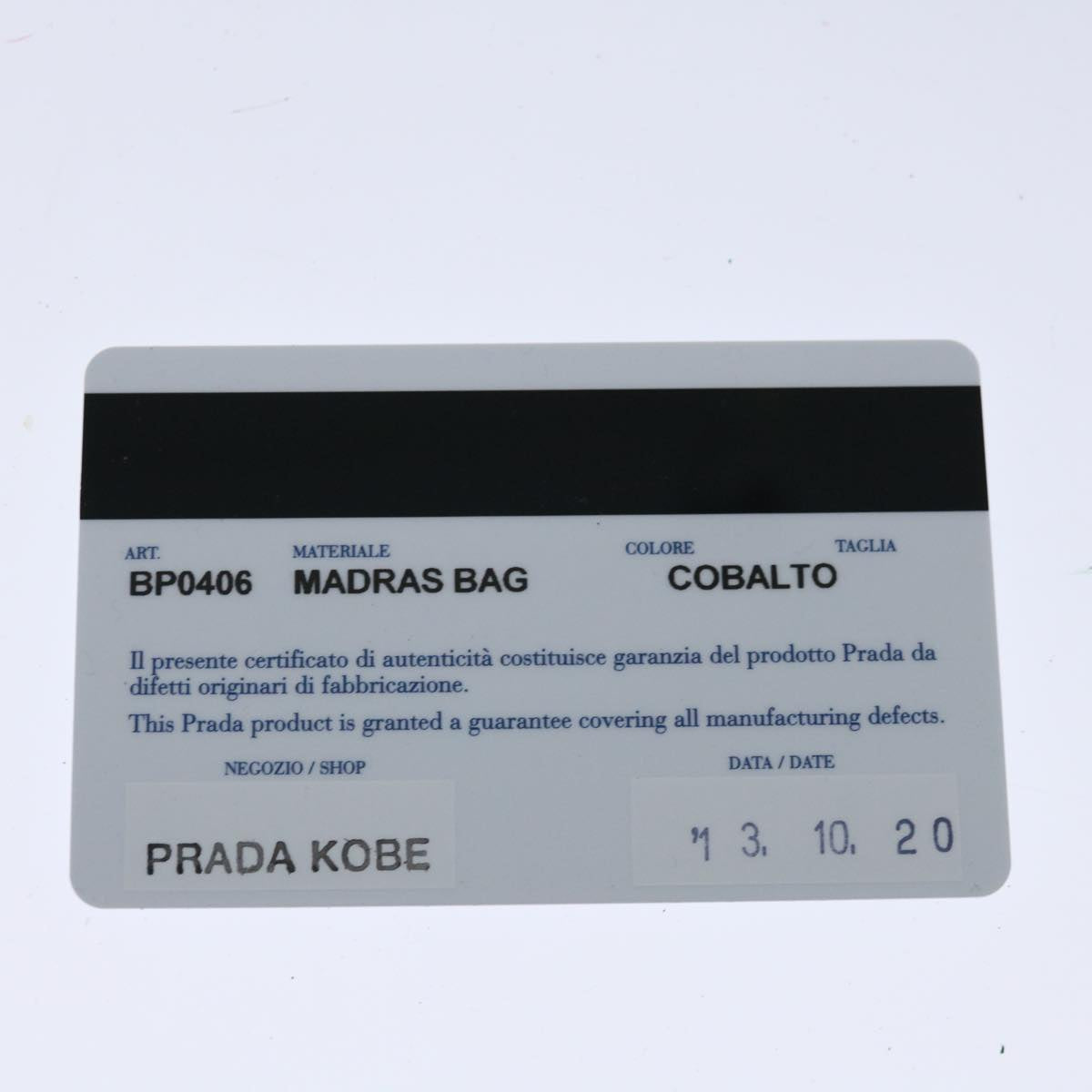 PRADA Clutch Bag Leather Navy Auth 66946