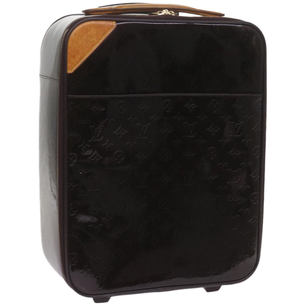 LOUIS VUITTON Monogram Vernis Pegas 45 Suitcase Amarante M91277 LV Auth 66966