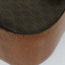 CELINE Macadam Canvas Umhängetasche PVC Leder Braun Auth 67004-15