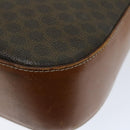 CELINE Macadam Canvas Umhängetasche PVC Leder Braun Auth 67004-17
