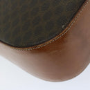 CELINE Macadam Canvas Shoulder Bag PVC Leather Brown Auth 67004-18
