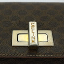 CELINE Macadam Canvas Umhängetasche PVC Leder Braun Auth 67004-19