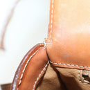 CELINE Macadam Canvas Umhängetasche PVC Leder Braun Auth 67004-9