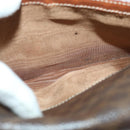 CELINE Macadam Canvas Shoulder Bag PVC Leather Brown Auth 67004-11