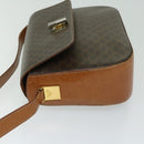 CELINE Macadam Canvas Shoulder Bag PVC Leather Brown Auth 67004-4