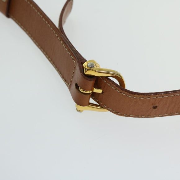 CELINE Macadam Canvas Umhängetasche PVC Leder Braun Auth 67004
