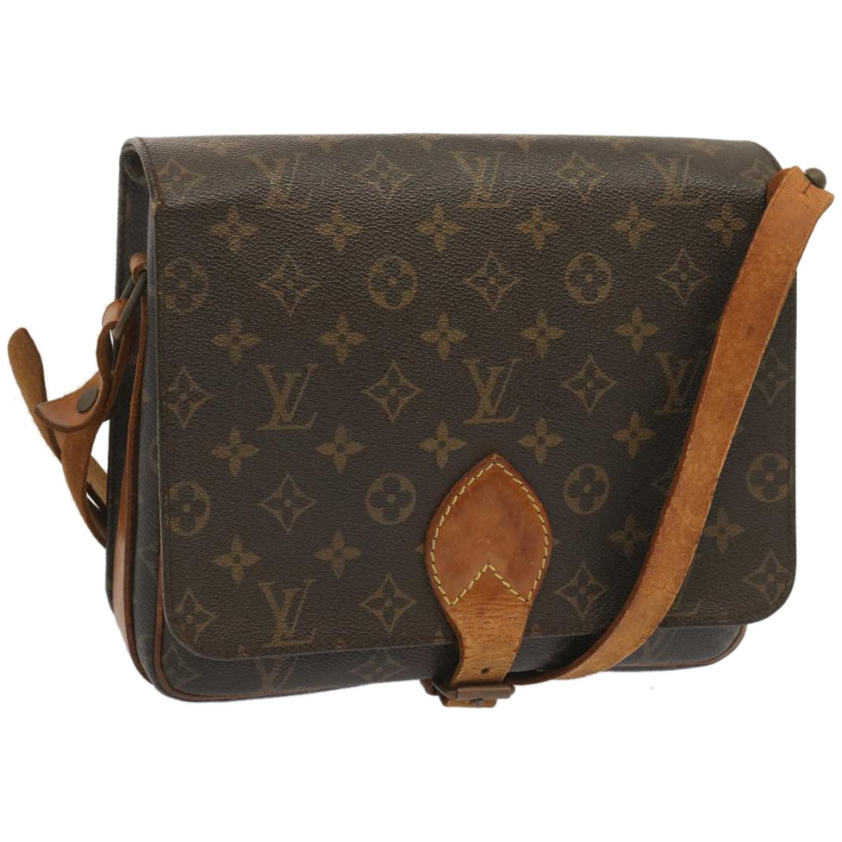 LOUIS VUITTON Monogram Cartouchiere GM Shoulder Bag M51252 LV Auth 67005