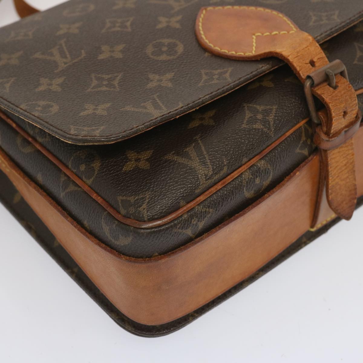 LOUIS VUITTON Monogram Cartouchiere GM Shoulder Bag M51252 LV Auth 67005