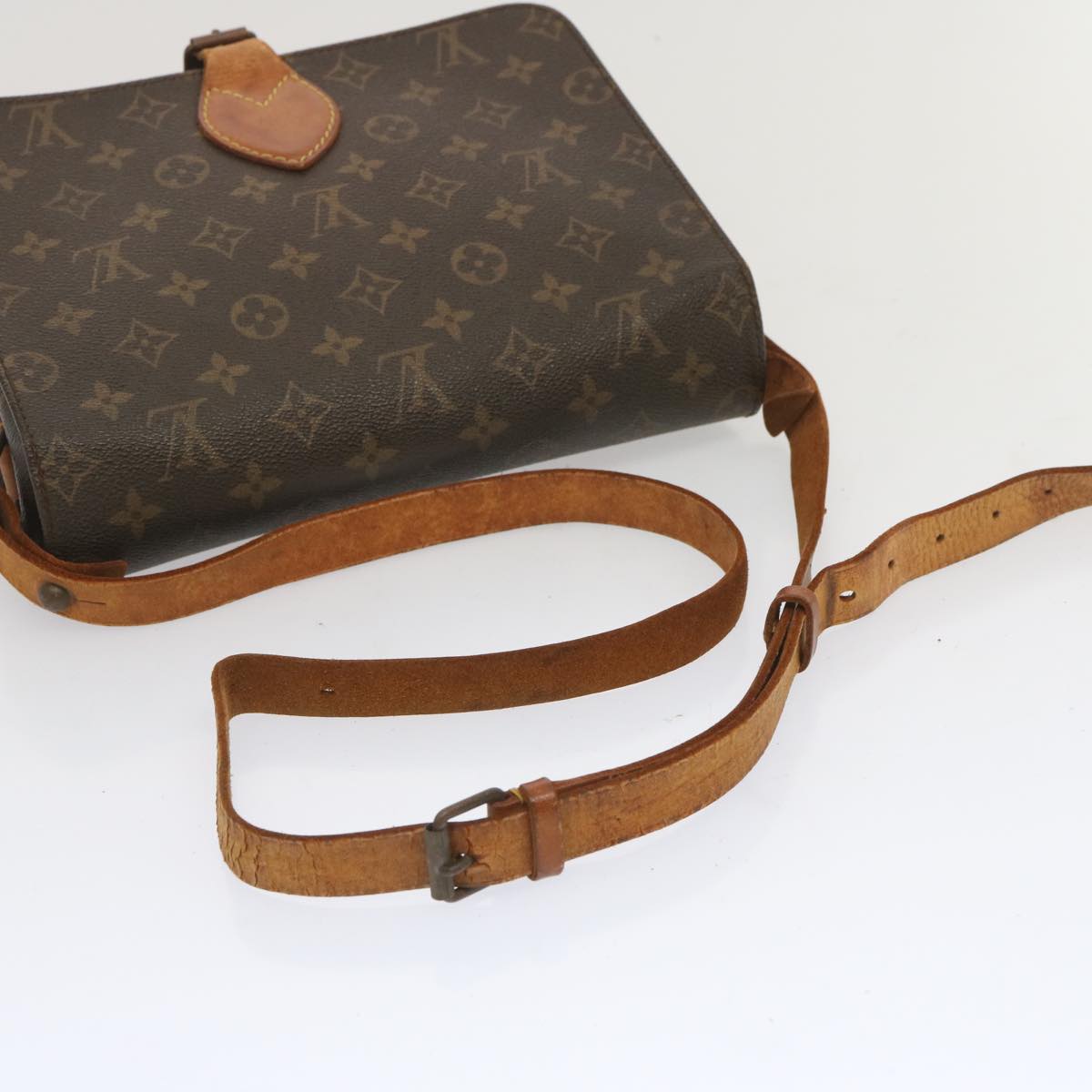 LOUIS VUITTON Monogram Cartouchiere GM Shoulder Bag M51252 LV Auth 67005