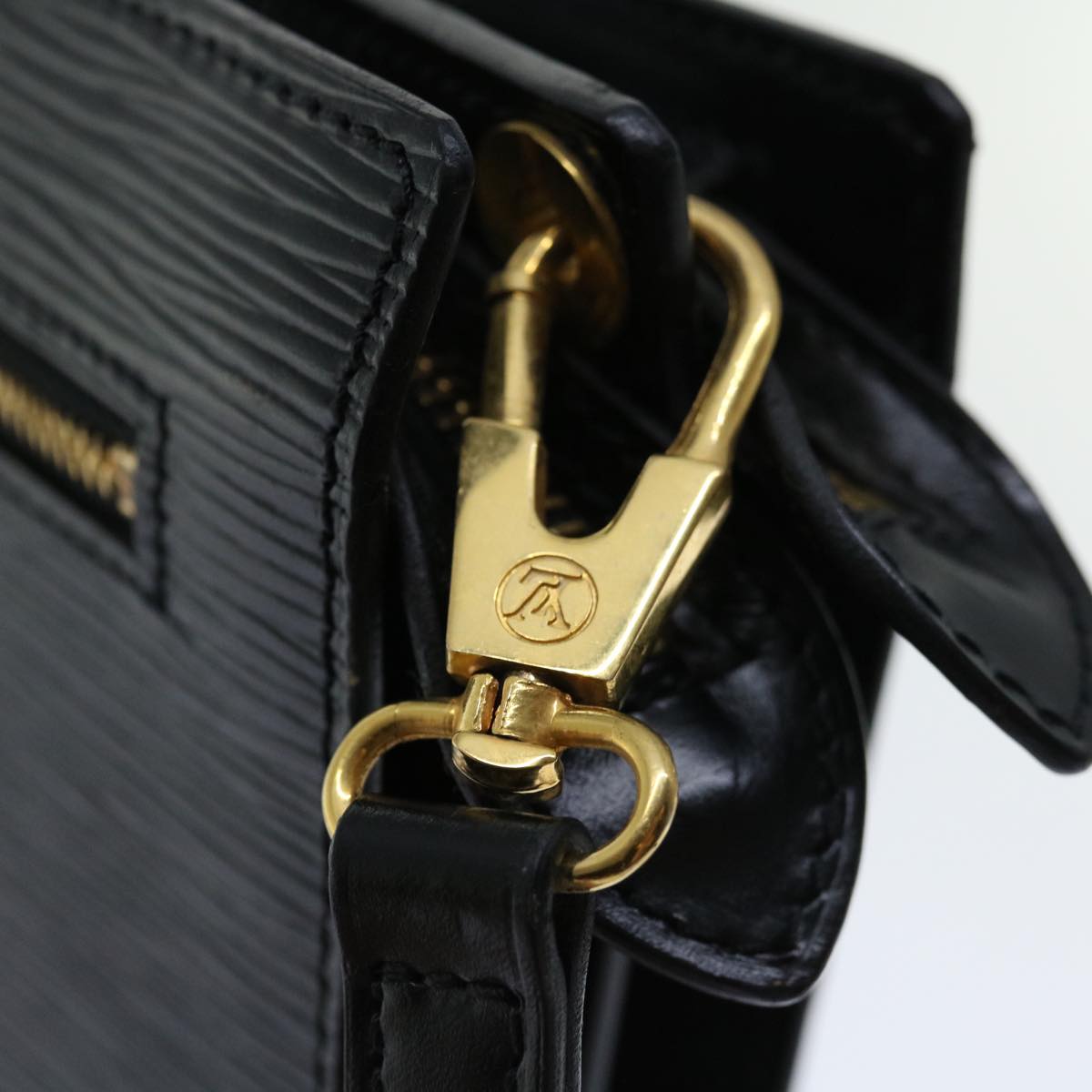 LOUIS VUITTON Epi Angian Shoulder Bag 2way Black M52112 LV Auth 67010