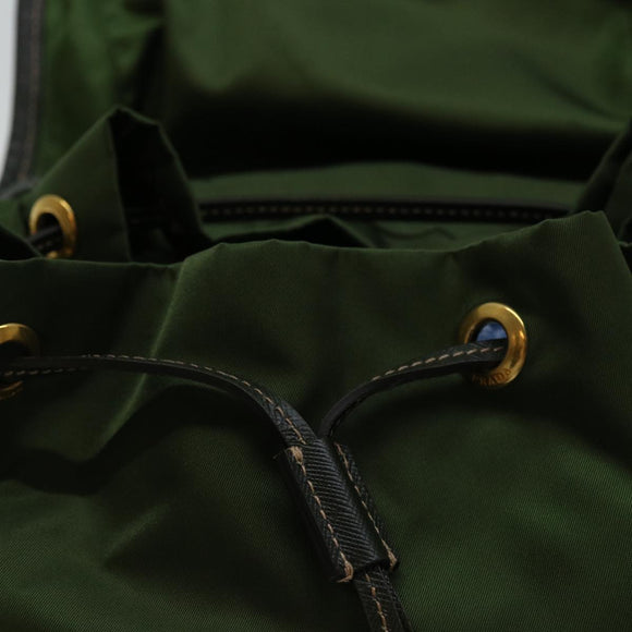 PRADA Backpack Nylon Khaki Auth 67049