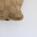 GUCCI GG Canvas Sherry Line Shoulder Bag Black Beige Brown 144388 Auth 67062-15