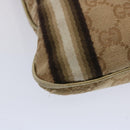 GUCCI GG Canvas Sherry Line Shoulder Bag Black Beige Brown 144388 Auth 67062-16