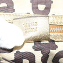 GUCCI GG Canvas Sherry Line Shoulder Bag Black Beige Brown 144388 Auth 67062-12