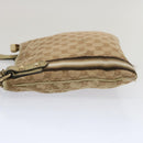 GUCCI GG Canvas Sherry Line Schoudertas Zwart Beige Bruin 144388 Auth 67062-3