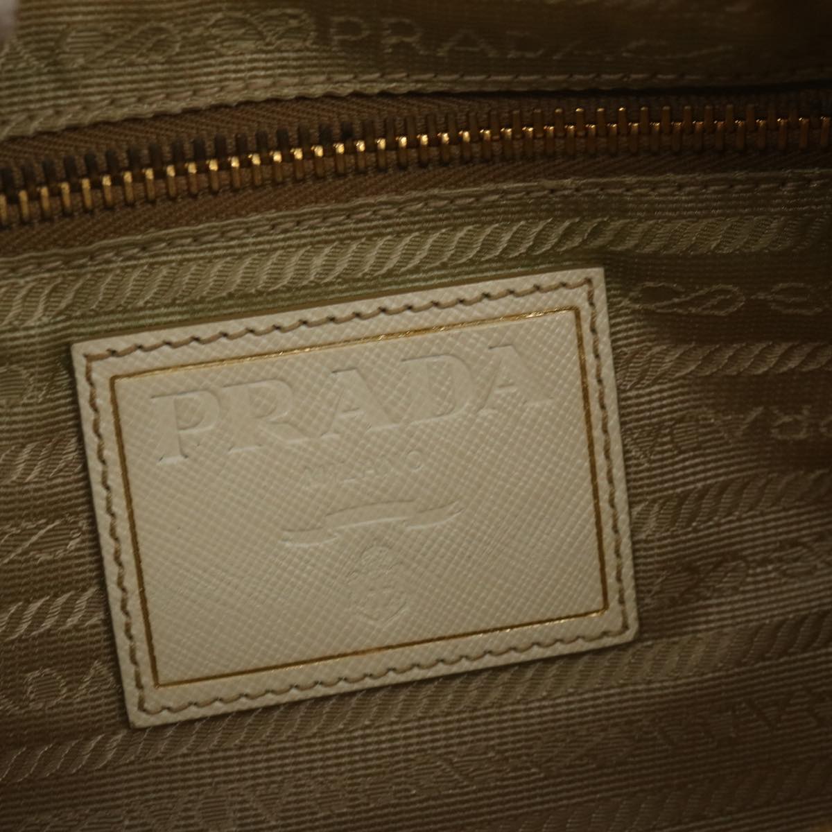 PRADA Hobo Shoulder Bag Nylon White Auth 67064