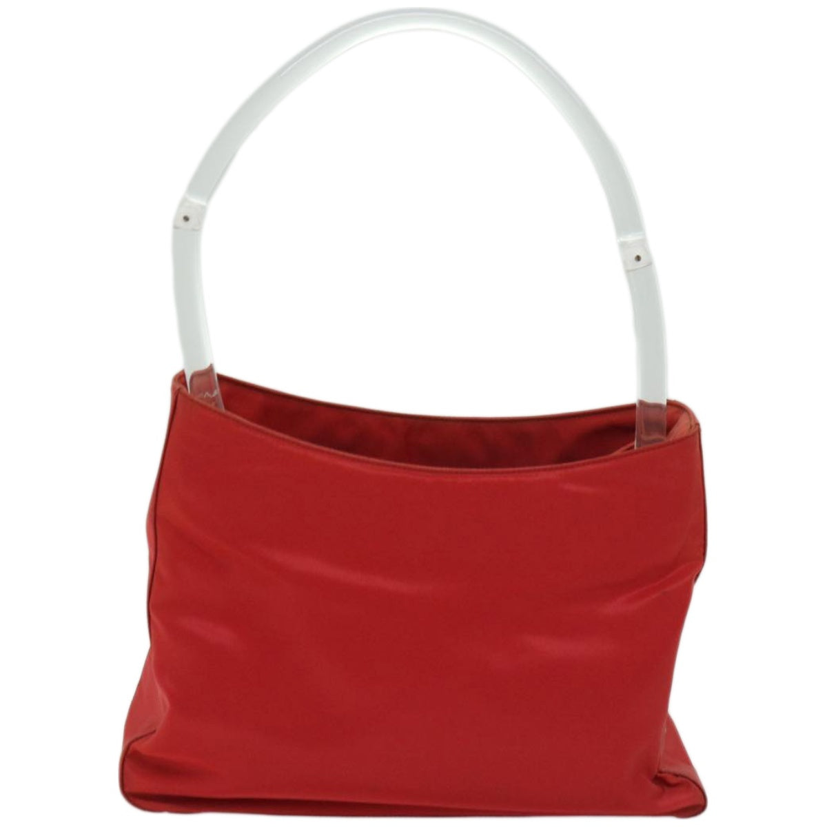 PRADA Hand Bag Nylon Red Auth 67067
