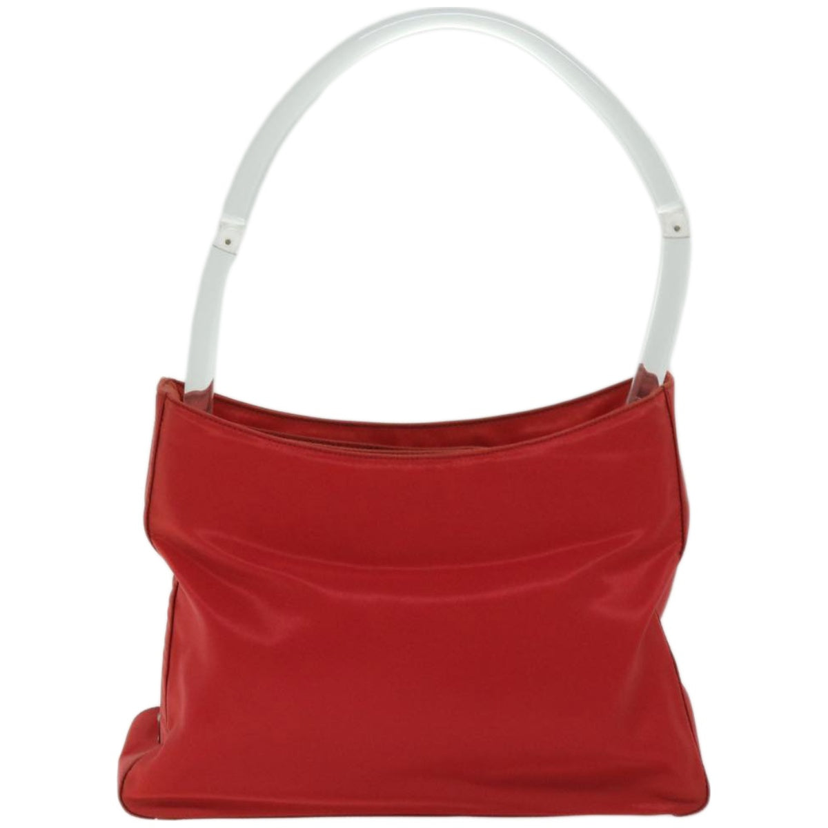 PRADA Hand Bag Nylon Red Auth 67067