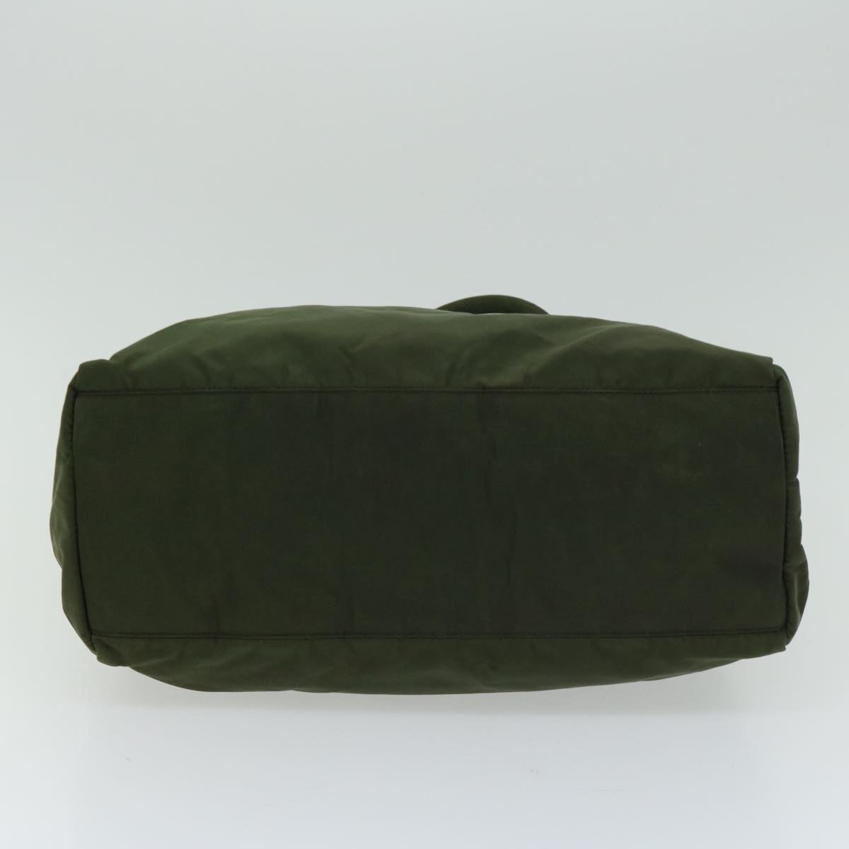 PRADA Hand Bag Nylon Green Auth 67069