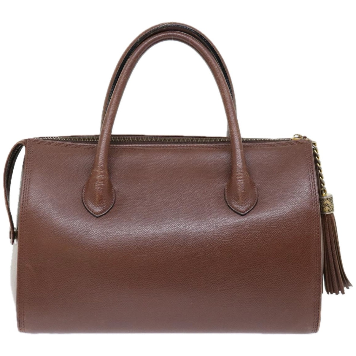 VALENTINO Hand Bag Leather Brown Auth 67071