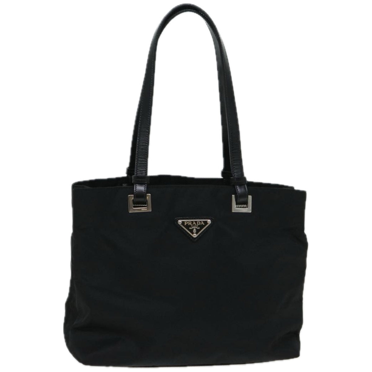 PRADA Hand Bag Nylon Black Auth 67075 - 0