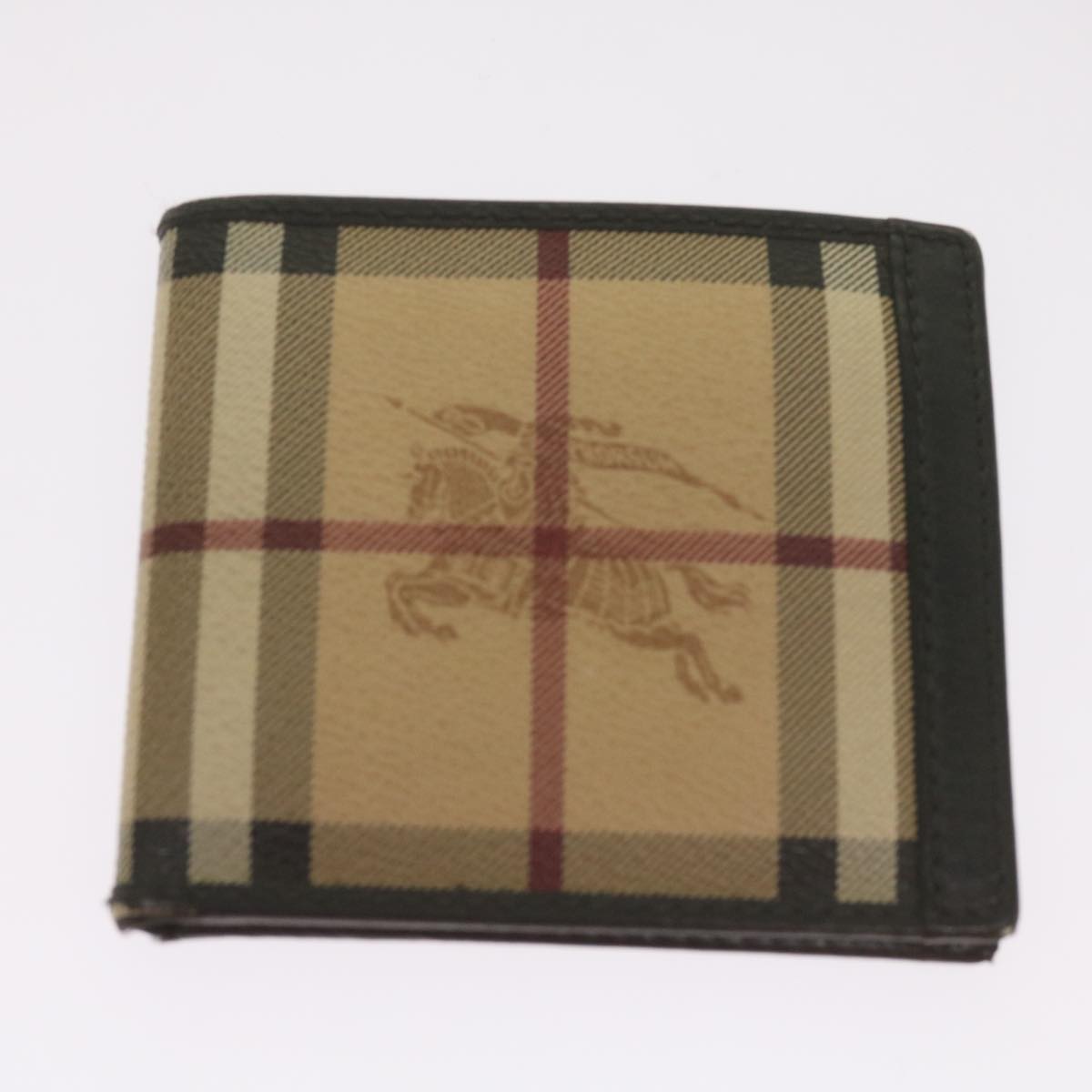 BURBERRY Nova Check Pouch Canvas 3Set Beige Auth 67078